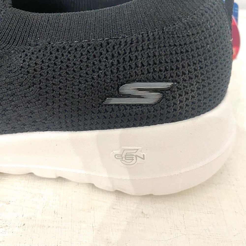 Skechers Go Walk Joy Black Slip On Knit Comfort Sneakers, Women's Size 6 - Picture 9 of 11
